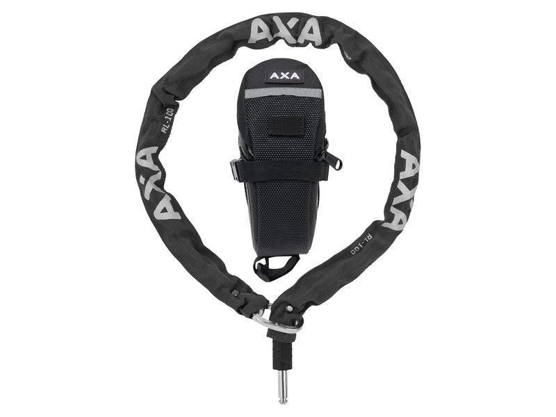 Axa defender rlc insteekketting + tas zwart 100 +